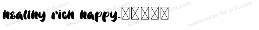 healthy rich happy字体转换